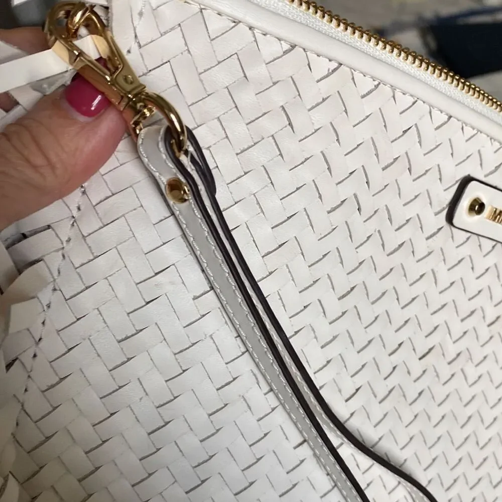 Michael Kors Jet Set  Large Woven leather Clutch